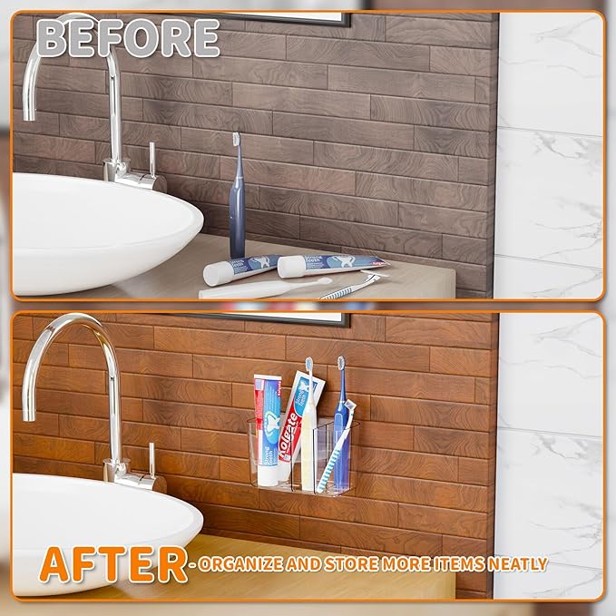 Electric Toothbrush Holder for Bathroom Countertop and Wall Mounted