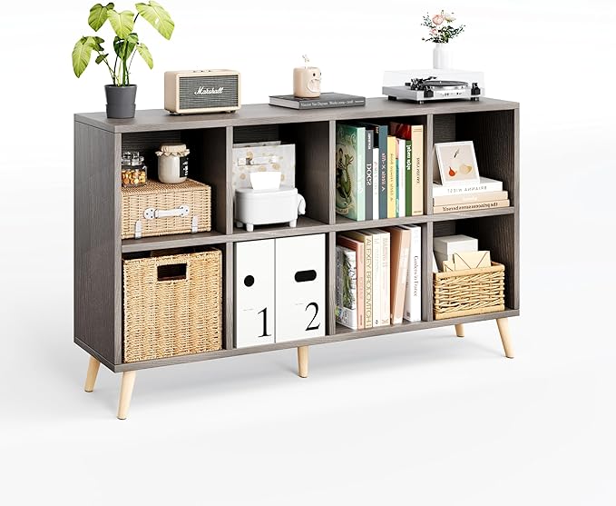 8-Cube Bookshelf 2 Tier Retro Bookcase