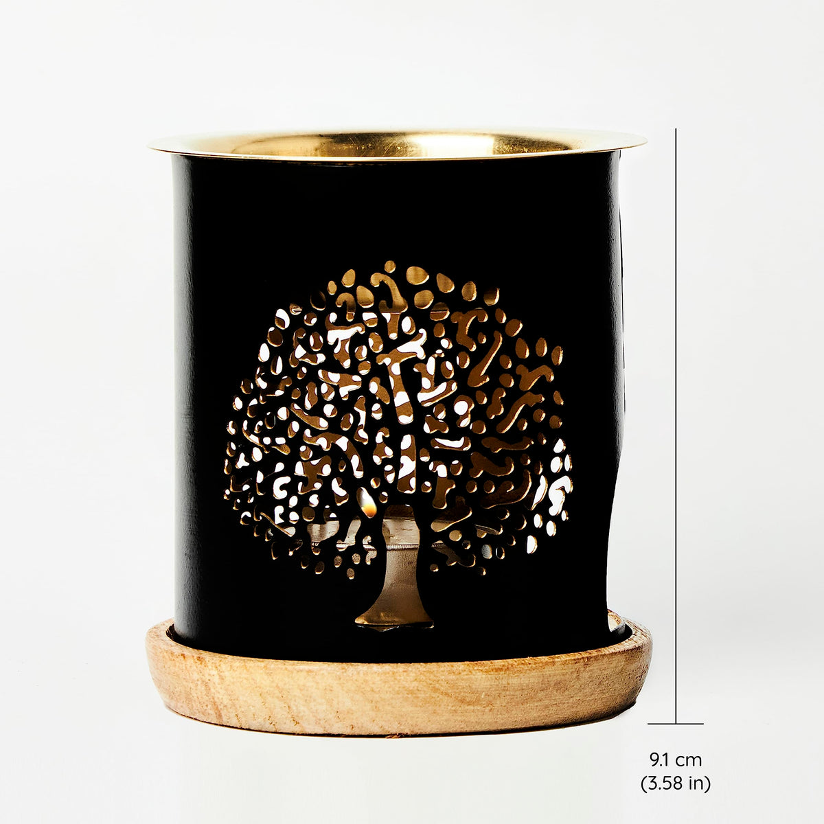 Aromafume Tree of Life Essential Oil Burner | Oil Diffuser with Candle | Brass Burner with 10ml Essential Oil