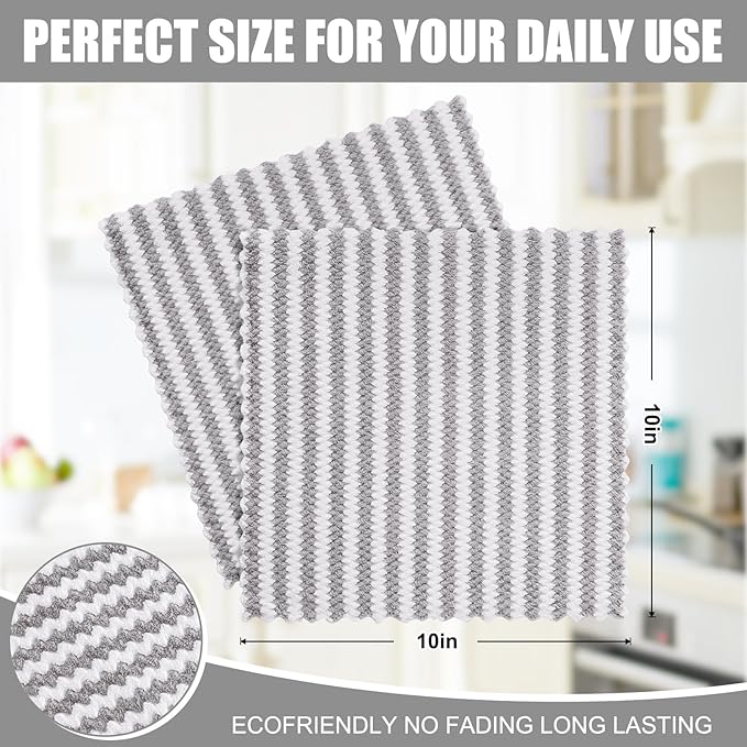 Homaxy 18 Pack Kitchen Dish Cloths, Ultra Soft and Absorbent Dish Towels