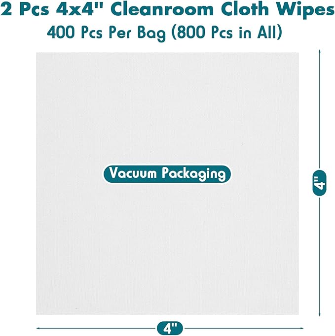 Cleanroom Cloth Wipes 4"x4" Microfiber Lint Free Cloth Disposable Clean Cloths