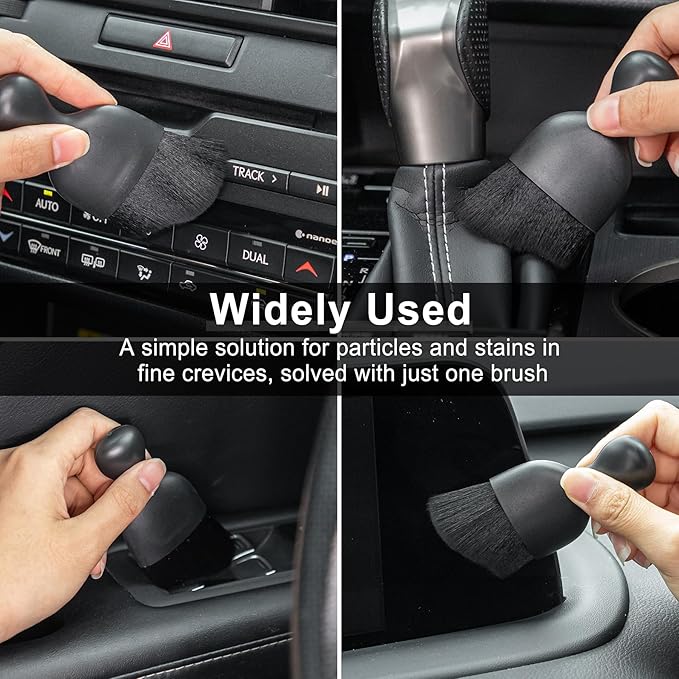 GaRhomxy Car Detailing Brushes, Car Interior Dust Sweeping Soft Brush, Soft