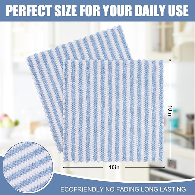 Homaxy 12 Pack Kitchen Dish Cloths, Ultra Soft and Absorbent Dish Towels