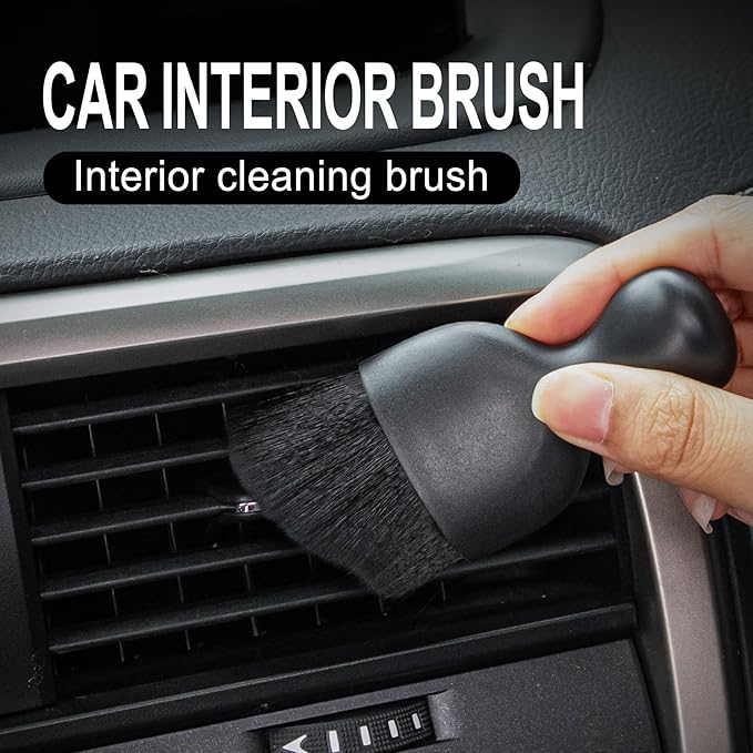GaRhomxy Car Detailing Brushes, Car Interior Dust Sweeping Soft Brush, Soft