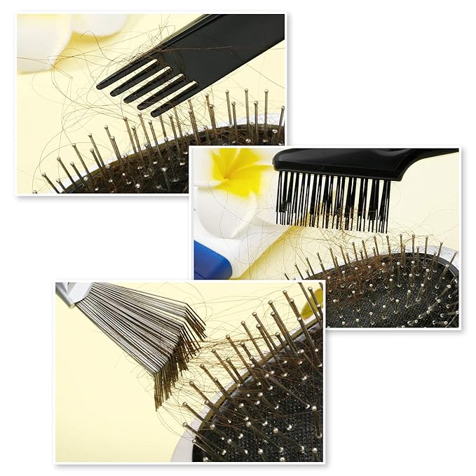 Boao 2 Pieces Hair Brush Cleaning Tool Comb Cleaner Brush Mini Comb Cleaning