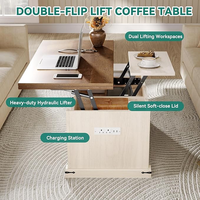 YITAHOME Lift Top Coffee Table