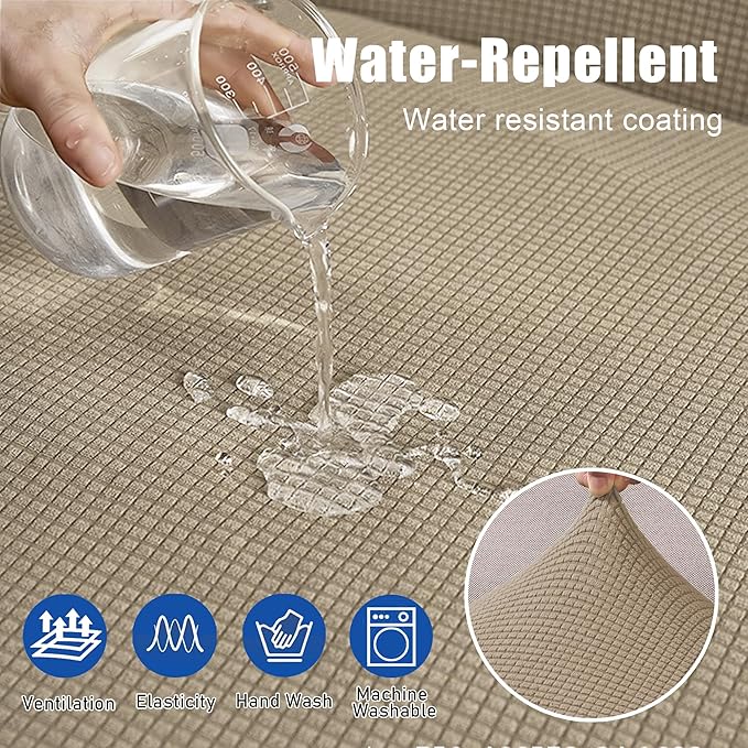 Water Repellent L Shaped Couch Covers 4 Pieces Sofa Seat Cushion Slipcovers