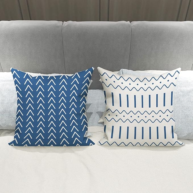 YCOLL Pillow Covers 16x16 Set of 4, Modern Sofa Throw Pillow Cover, Decorative