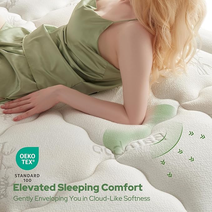 BEDLORE Full Size Mattress Topper Viscose Derived from Bamboo, Thick Pillow Top