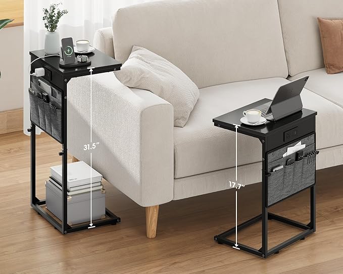 Vagusicc C-Shaped End Table Set of 2