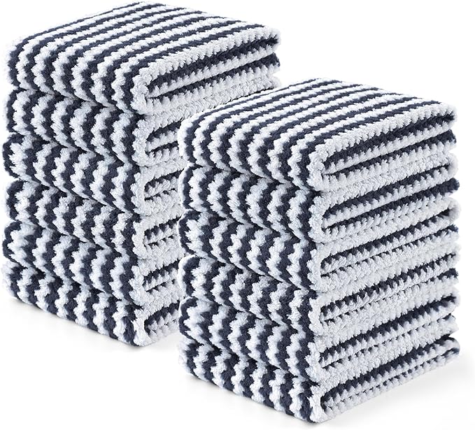 Homaxy Kitchen Towels, Ultra Soft and Absorbent Dish Towels, Reusable Fast