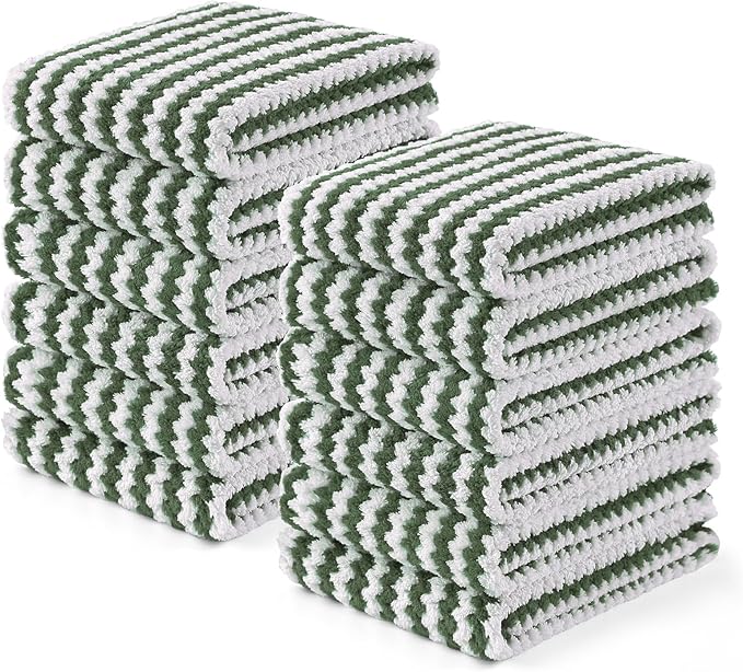 Homaxy Kitchen Towels, Ultra Soft and Absorbent Dish Towels, Reusable Fast