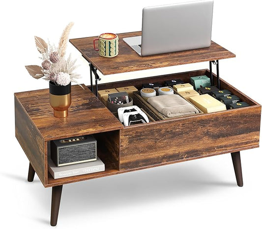 WLIVE Coffee Table with Storage & Lifting Top
