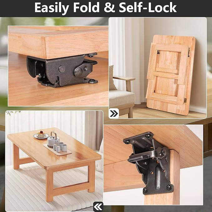 2 Pack Folding Brackets, Self-Lock Hinge