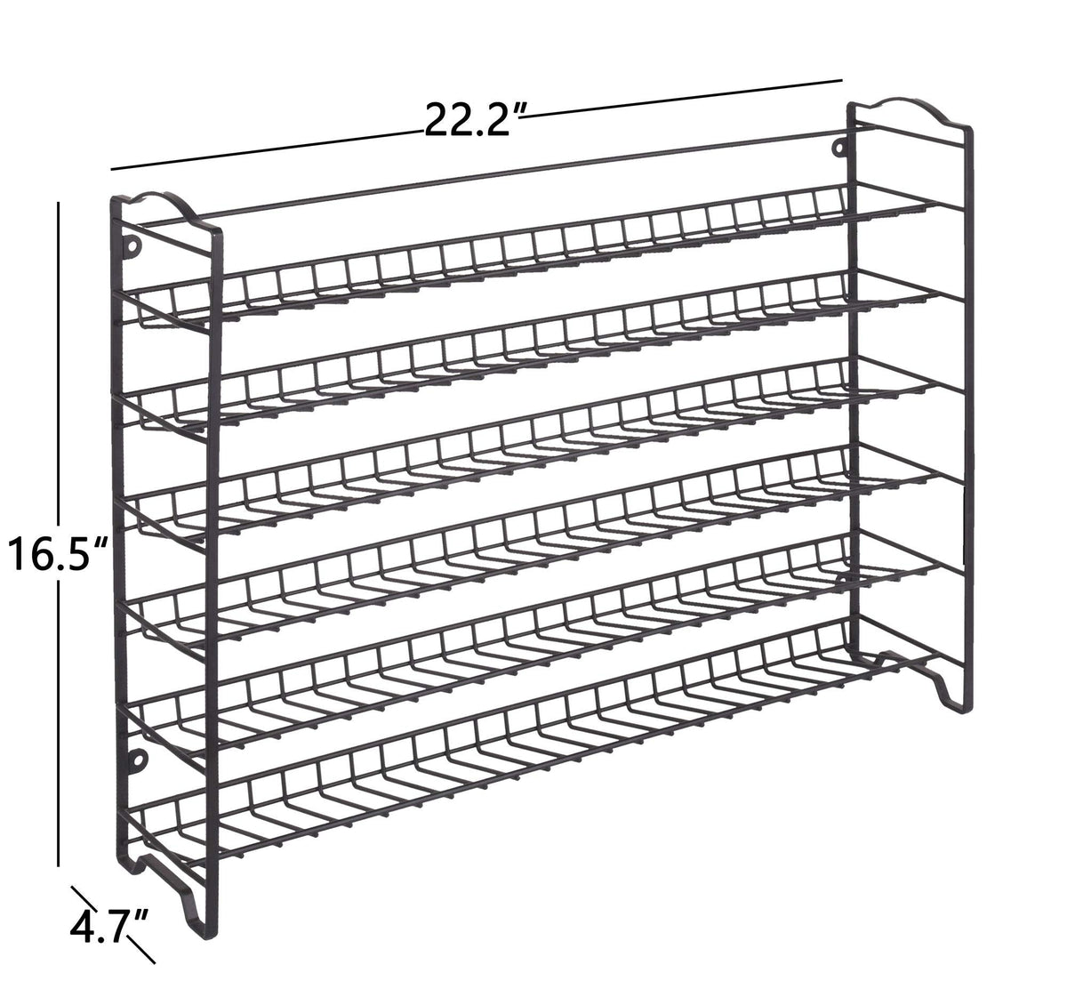 SWOMMOLY Spice Rack Organizer with 72 Empty Square Spice Jars, 340 Spice Labels with Chalk Marker and Funnel Complete Set,for Countertop,Cabinet or Wall Mount, Black