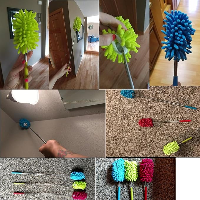 M-Jump 3 Pack Retractable Long-Reach Washable Duster