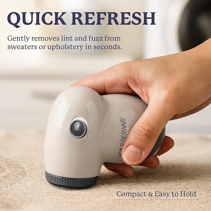 Farberware Fabric Shaver & Lint Remover Set – Battery Operated Sweater Shaver