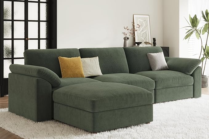 EASE MOOSE Oversized Sectional Modular Sofa, Deep Seat Modular Sectional Cloud