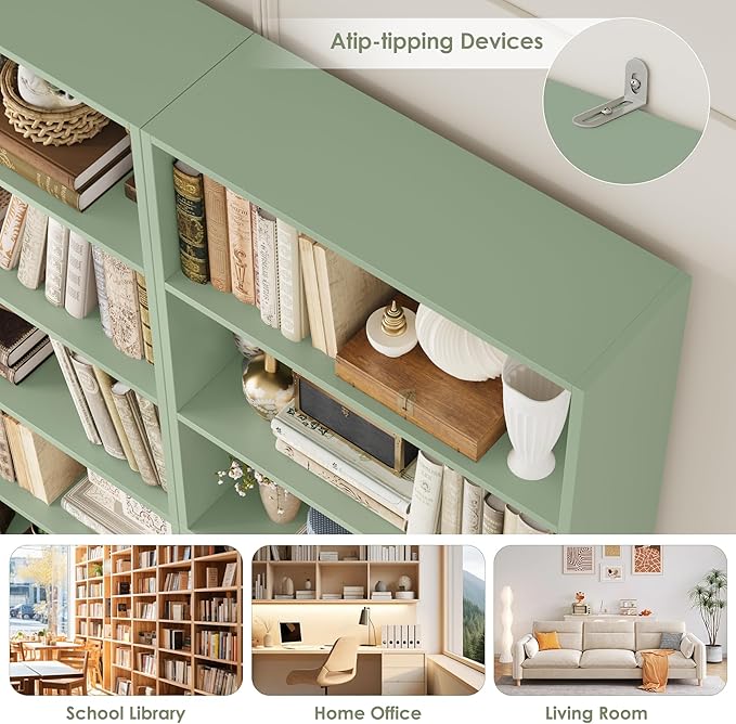 FACBOTALL 82" Tall Bookshelf, 7-Tier Open Shelves Bookcase, Freestanding