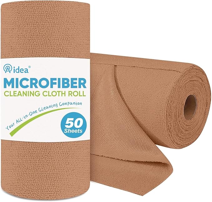AIDEA Microfiber Cleaning Cloth Roll, Reusable Paper Towels Tear Away Cloth