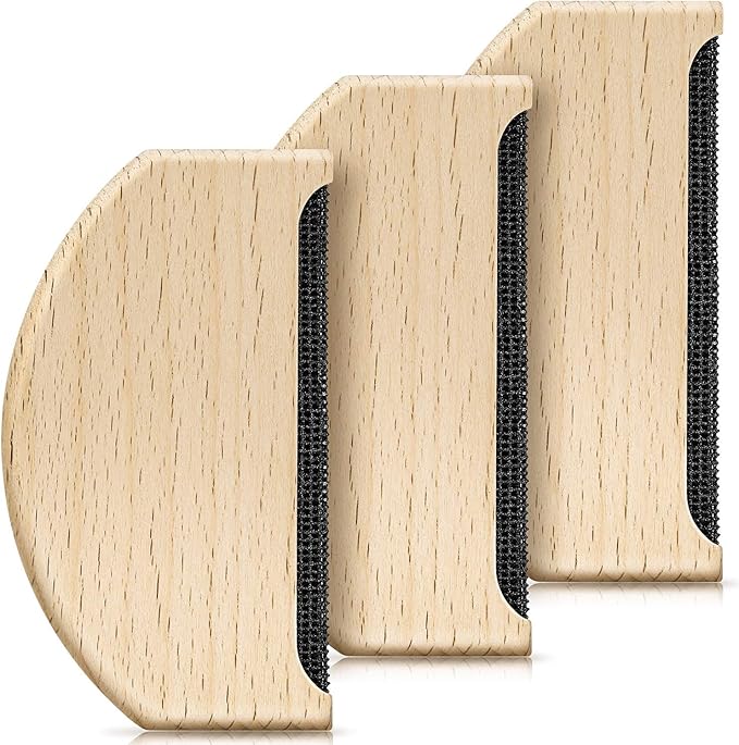 Boao 3 Pcs Cashmere Combs to Remove Pilling Sweater Defuzzer Multi-Fabric