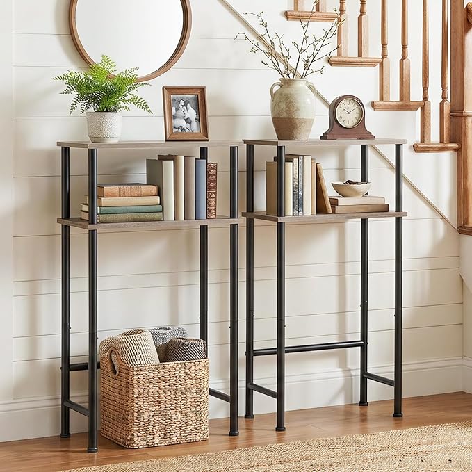 HOOBRO Narrow Console Table for Small Space, 15.7" Entryway Table
