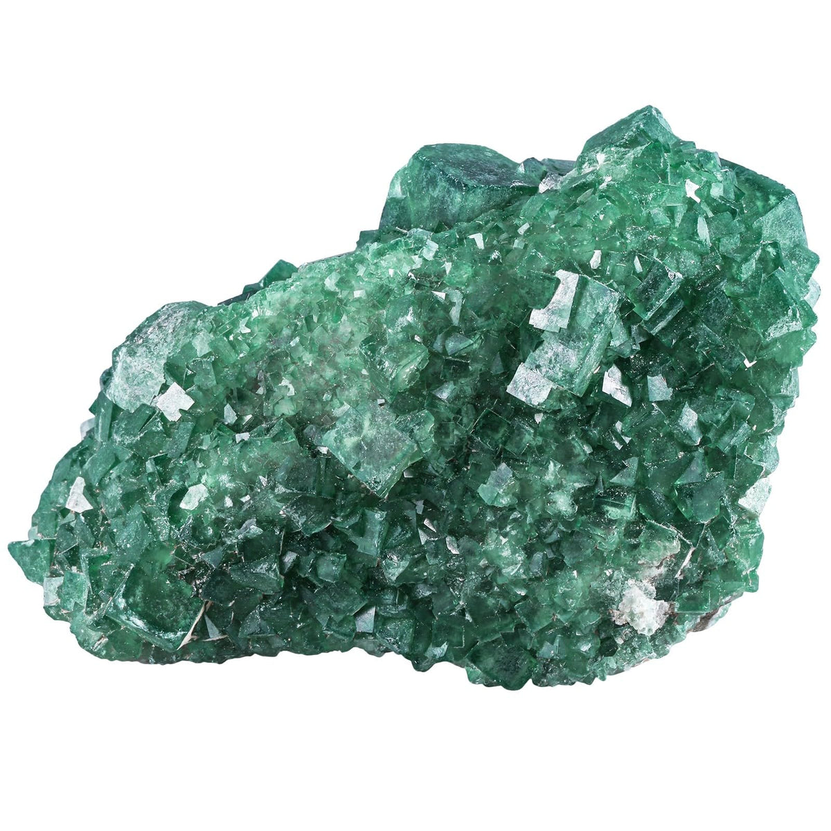 Amogeeli Natural Green Fluorite Crystal for Home Office Tabletop Decor Rough Stone Mineral Specimen for Healing 0.88-1.1 lb