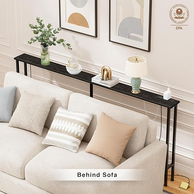 Keelian 102" Narrow Console Sofa Table
