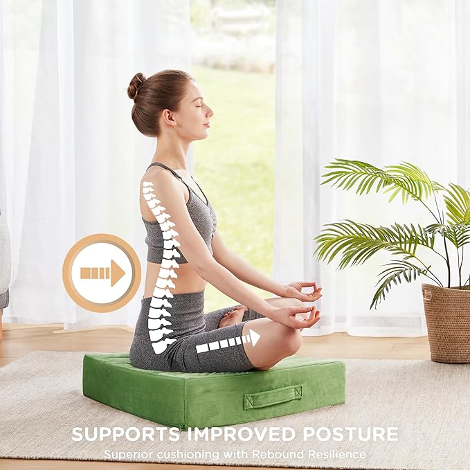 Codi Floor Cushions for Adults, Large Meditation Pillows