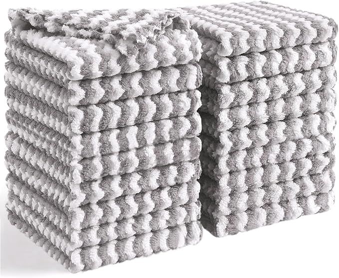 Homaxy 18 Pack Kitchen Dish Cloths, Ultra Soft and Absorbent Dish Towels