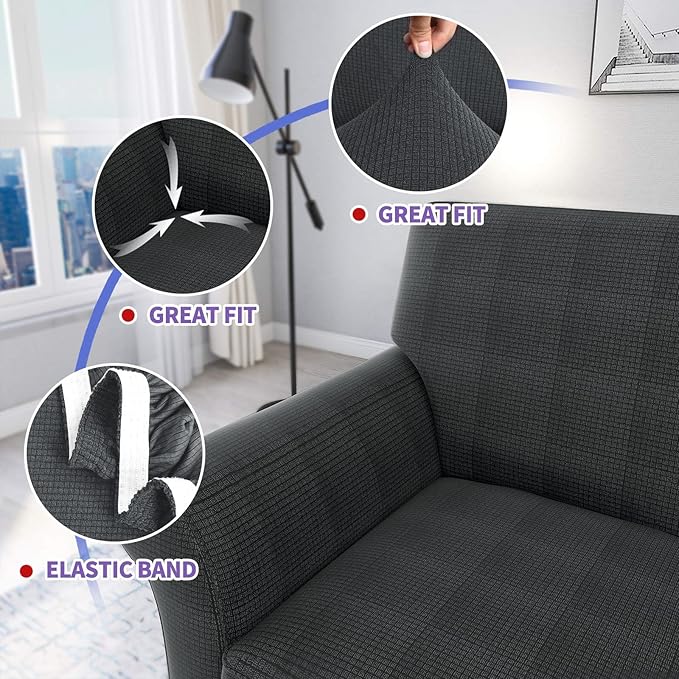 ZNSAYOTX 2 Piece Chair Covers for Living Room