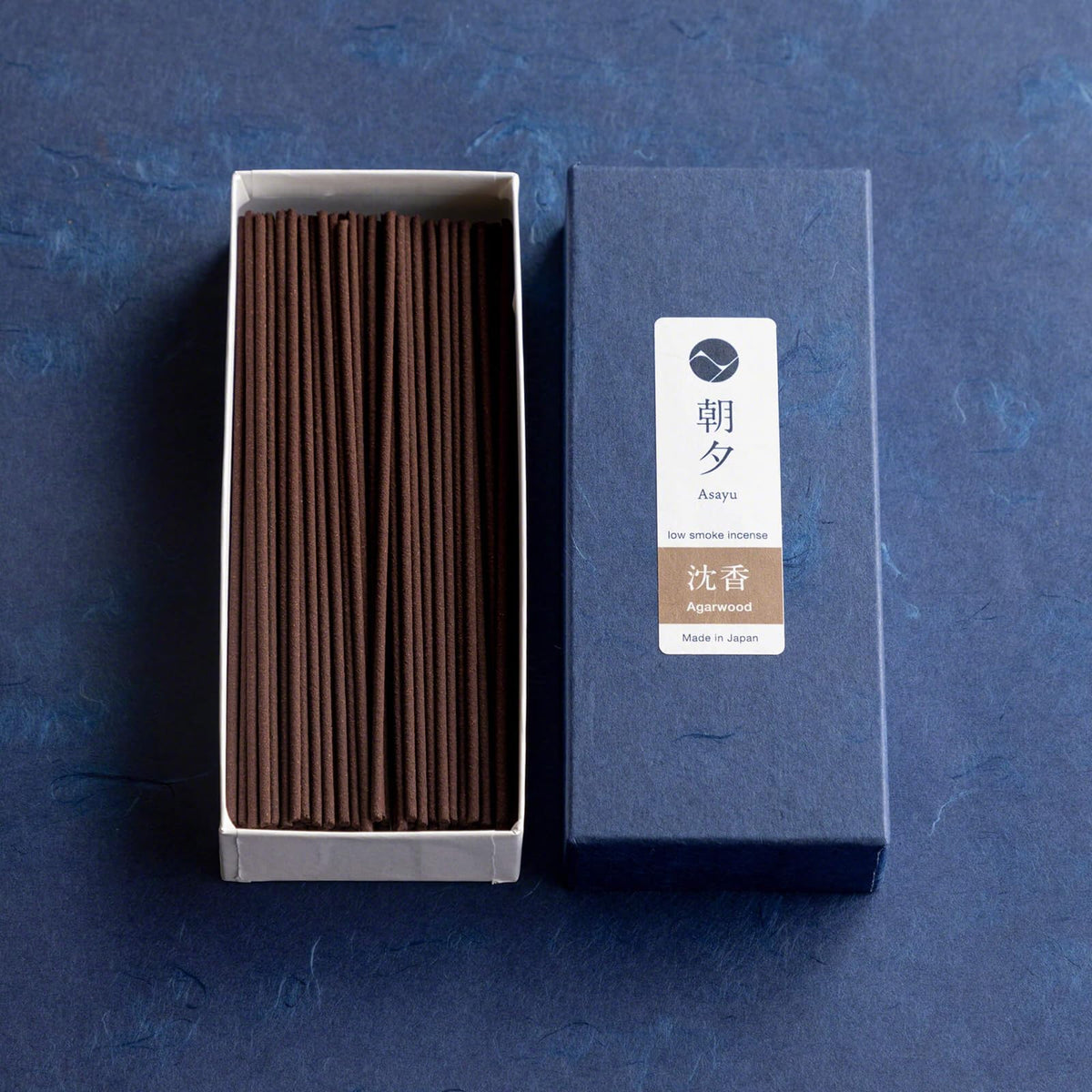 Asayu Japan Low Smoke Incense Gift Set with Incense Holder and Brass Stand, Agarwood Incense Sticks with Zen Holder