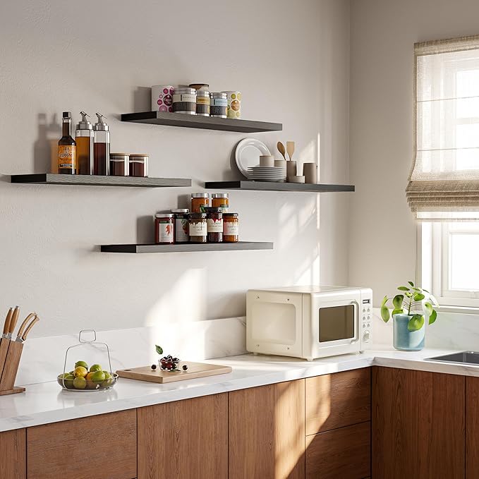YUFLINX 23’’Black Floating Shelves