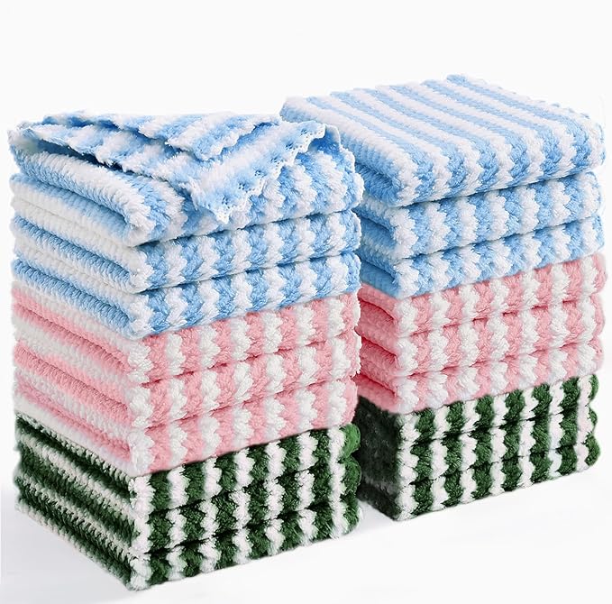 Homaxy 18 Pack Kitchen Dish Cloths, Ultra Soft and Absorbent Dish Towels