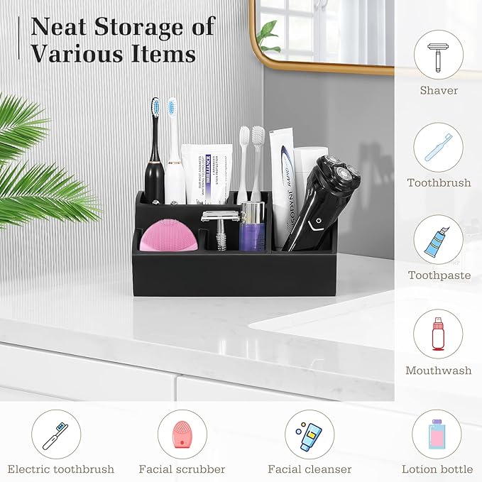 Luxspire Bathroom Counter Organizer, Toothbrush Holder