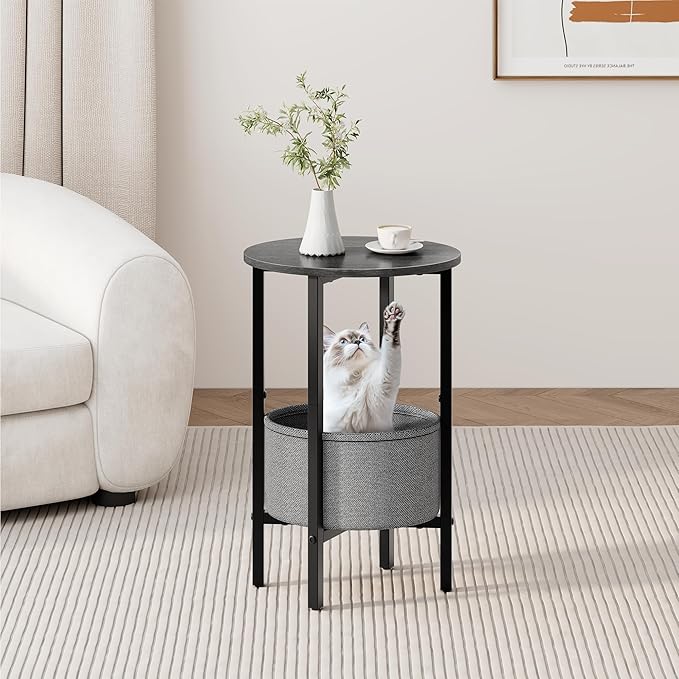 Vagusicc Round Side Table End Table