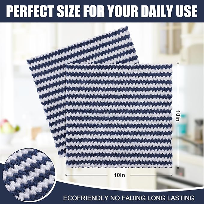 Homaxy 12 Pack Kitchen Dish Cloths, Ultra Soft and Absorbent Dish Towels