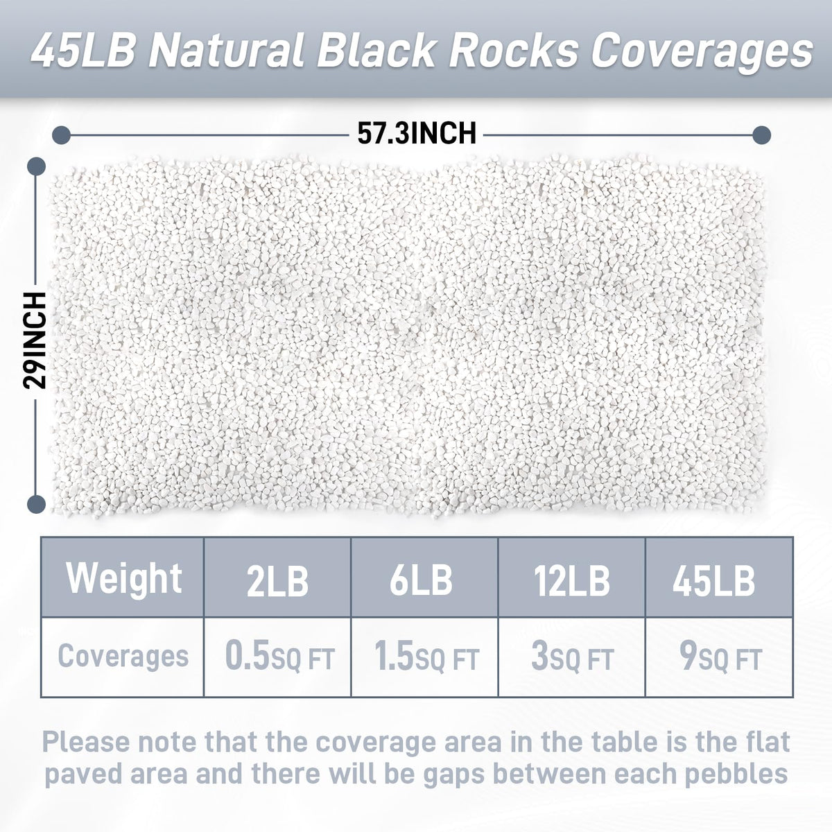 Mulctun 45LB Natural White Rocks, 1/4"-3/4" Garden River Rock,Decorative Pebbles Aquarium Gravel for Indoor Plants Garden Landscaping Terrarium Fish Tank and Outdoor Decoration