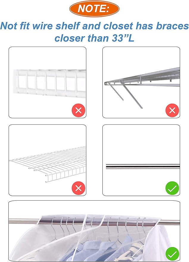 SLEEPING LAMB Extra Large Hanging Garment Rack Cover Storage