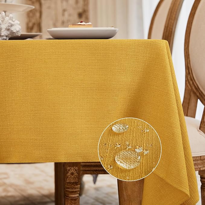BALCONY & FALCON Rectangle Tablecloth Washable Wrinkle Resistant and Water