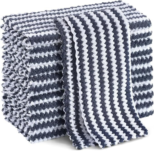 Homaxy 12 Pack Kitchen Dish Cloths, Ultra Soft and Absorbent Dish Towels