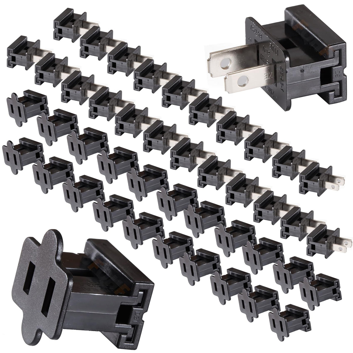 GFQHF Christmas Vampire Plugs Male and Female 26pack Black SPT-1 Zip Plugs