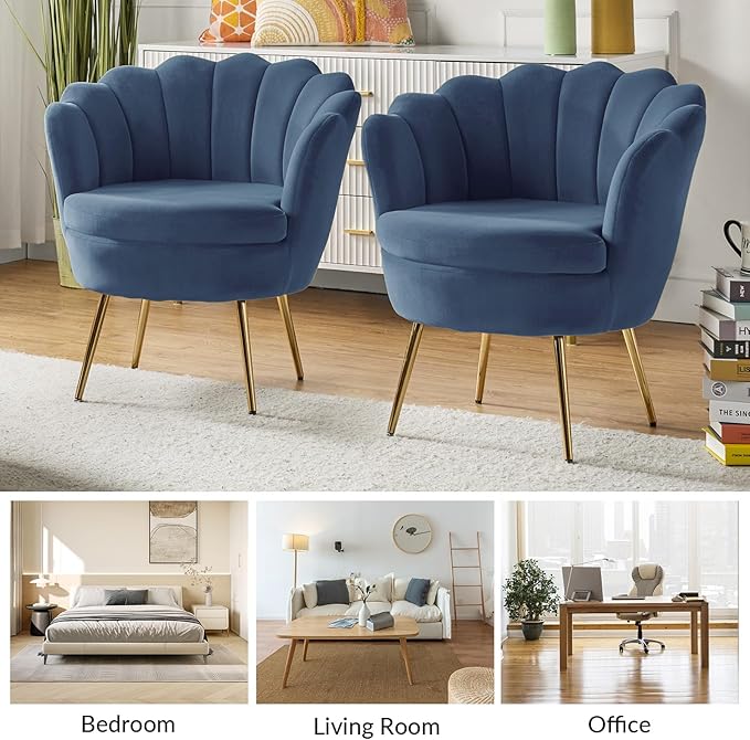 HULALA HOME Modern Velvet Accent Chair