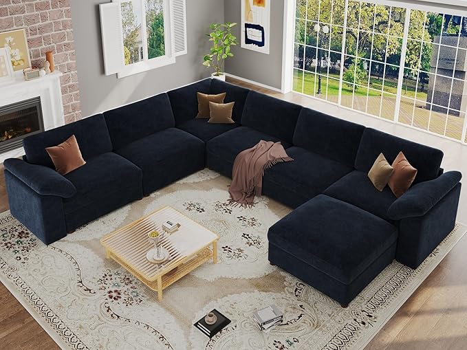 EASE MOOSE Oversized Sectional Modular Sofa, Modern Comfort L Shape Sectional