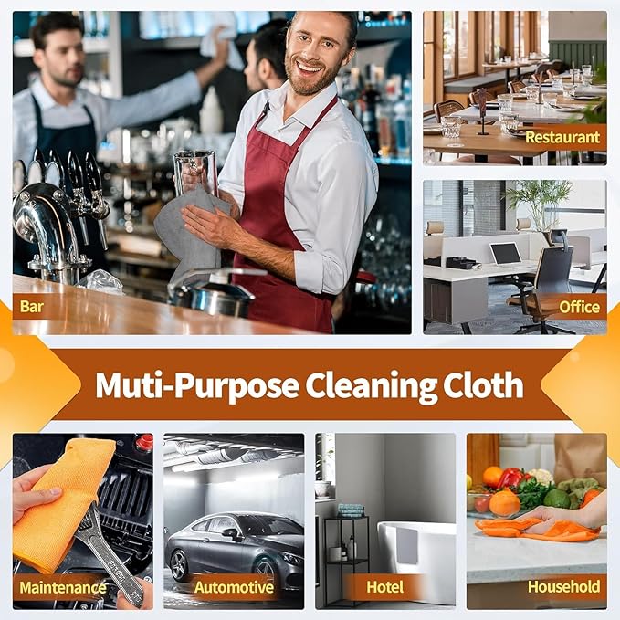 FIXSMITH Microfiber Cleaning Cloth -Pack of 24, Highly Absorbent Cleaning Rags