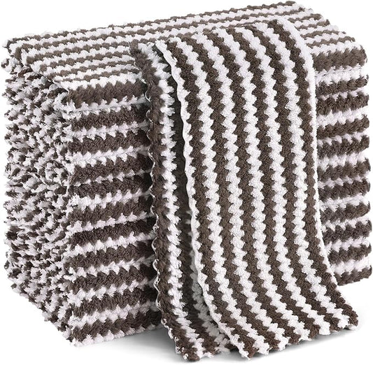 Homaxy 12 Pack Kitchen Dish Cloths, Ultra Soft and Absorbent Dish Towels