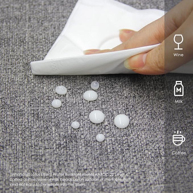 BALCONY & FALCON Small Square Tablecloth Washable Wrinkle Resistant and Water