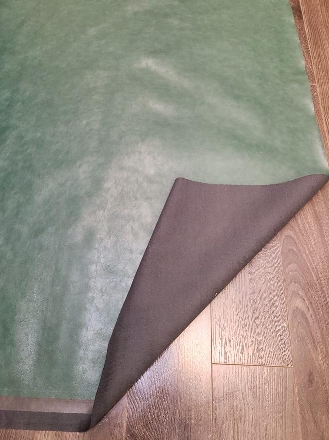 NAT Leathers | Hunter Green Soft Faux Leather Fabric Sheet PU | 2 Yards | 0.9