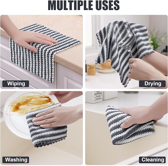 Homaxy 18 Pack Kitchen Dish Cloths, Ultra Soft and Absorbent Dish Towels