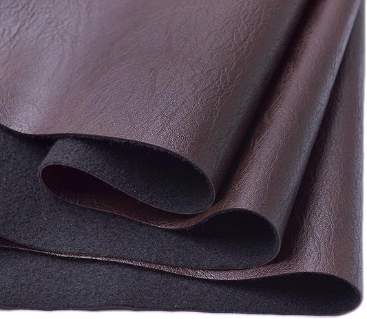 Wento Thick Half Yard Faux Leather Fabric Soft Skin Grain PU Leather